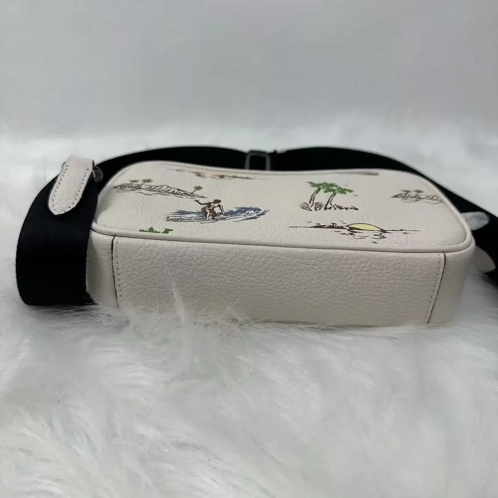 Coach Jayden Crossbody Bag With Surf Print In Leather/Chalk CBI35 NWT